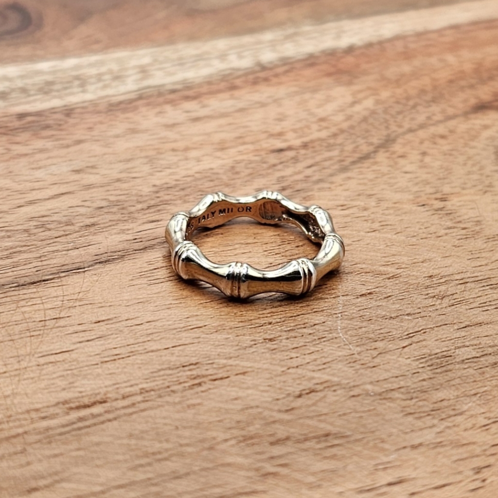 Vintage Milor 925 Sterling Italian Bamboo Ring